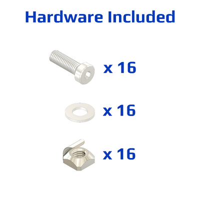 33-9090-1SS MODULAR SOLUTIONS MOUNTING FOOT 4 SIDED FOR 90 X 90 WITH STAINLESS STEEL HARDWARE FULLY ENCLOSED